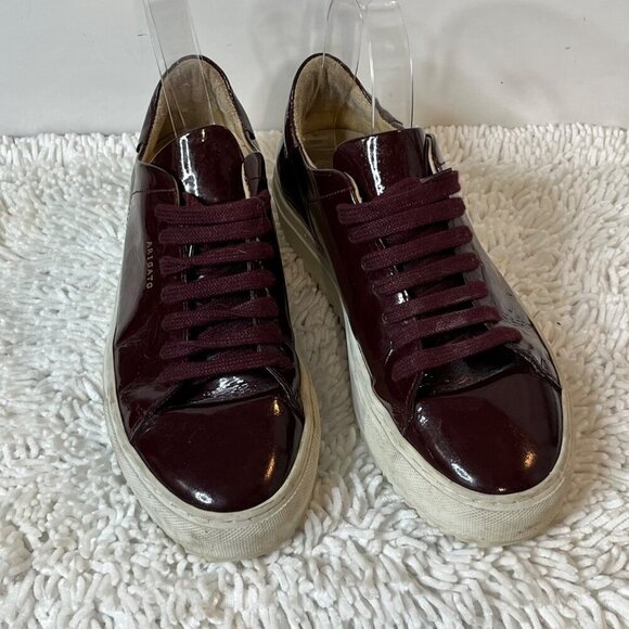Axel Arigato Patent Leather‎ Lace Up chunky Rubber Sole Sneaker Red Maroon 8.5 - Picture 6 of 12